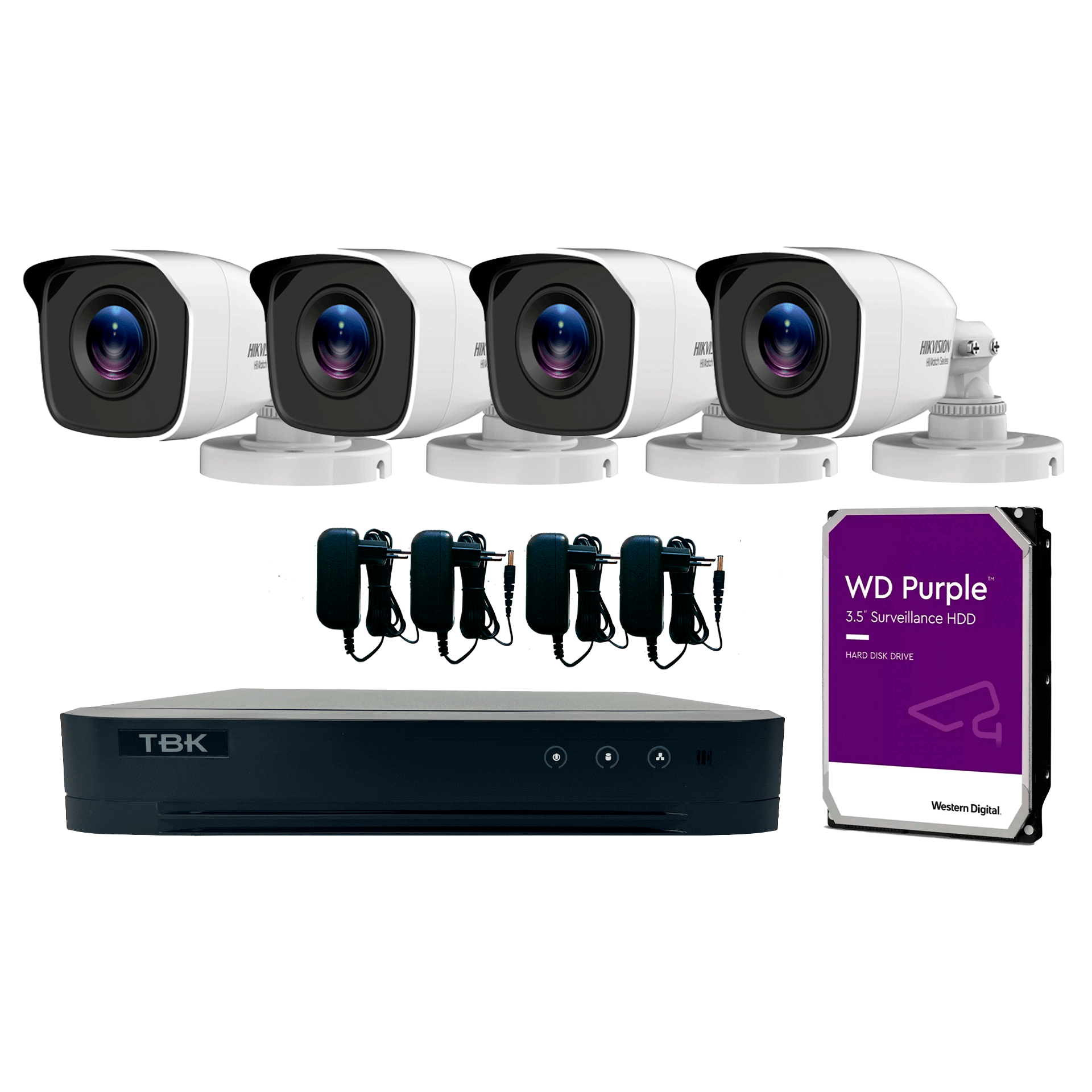 PACK CCTV DVR 8C Y 4 BULLET