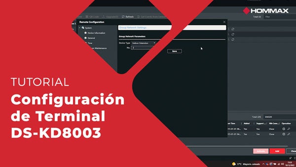 Tutorial Configuracion de Terminal-DS-KD8003 Hommax